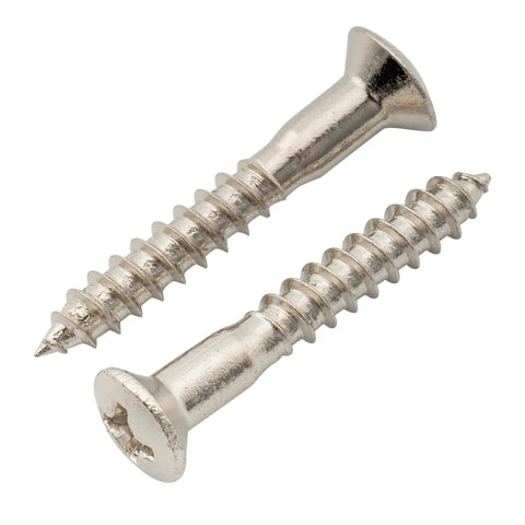 Gig Ready Hella Tough Stainless Steel Countersunk Screws 3.5Mm By 25Mm for electric guitar bridge and strap button mounting.