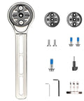 Out Front Bike Computer Mount for Garmin Edge and Most Watches with three bases, screws, and tools, titanium alloy