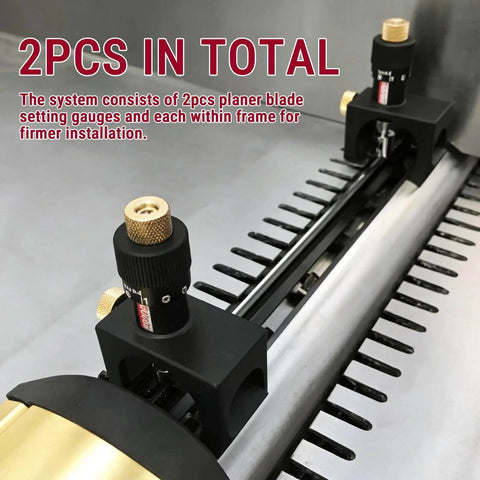 Magnetic Planer Blade Setting Jig, Adjustable Knife Height Gauge Setter for Jointer and Planer, 2pcs setup view