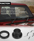 Straight Up Windshield Check Valves Plus Wiper Linkage Bushing Kit Built For Jeep Wrangler JK And JKU Years 2007 Through 2018 Perfect Swap Replaces 55077859AC 602 105 Plug N Play Setup Means You Can Fix It Yourself At Home Real Fast. black wiper bushing set and check valve for Jeep Wrangler JK windshield linkage