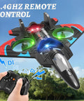 Foam RC Airplane With LED Lights For Kids And Adults Ages 8 To 16 360 Degree Flips Stunt Fighter Jet Toy flying with remote