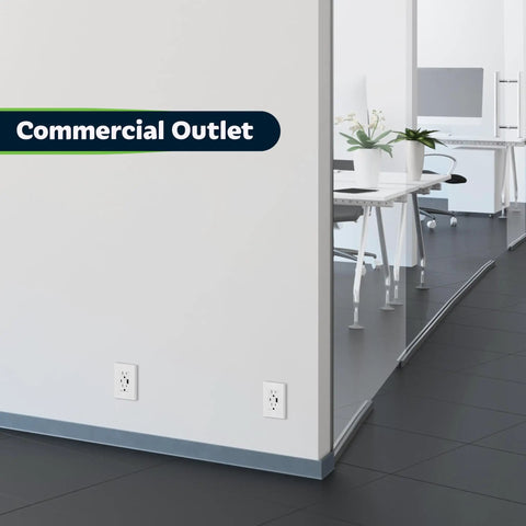 Wall with USB Outlet With Type A And Type C USB Ports, 5.8A Total Output, 15 Amp Tamper-Resistant Wall Receptacle in office