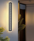 Dope Outdoor Wall Light LED 42W 3000K 35 Inch Long Black Metal Waterproof Modern Exterior Lighting Fixture Frosted Acrylic Porch Sconce