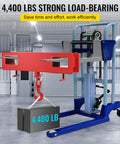 Red Forklift Lifting Hook 4400 LB Capacity Heavy Duty Hoist With Swivel Hook Two Large T Screws Forklift Lifting Attachment For Mobile Crane Use Durable Carbon Steel Powder Coated, red forklift attachment lifting 4,400 lb box