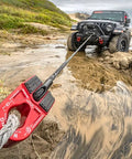 Flatlink E Expert Winch Hook Alternative With Folding Shackle And D-Ring Mount Replaces Conventional Hook 16,000-Pound in off-road use