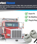 Sun Visor Clip For Heavy Trucks Fits T680 T800 S16-1023-661 F01377-2 And 389 579 Models with screws shown on a truck background