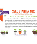 All Natural Compost Based Seed Starter Mix 12 Quart Bag Kickstart Your Seedlings With Fast Germination And Strong Roots