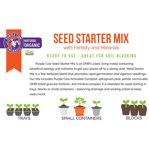 All Natural Compost Based Seed Starter Mix 12 Quart Bag Kickstart Your Seedlings With Fast Germination And Strong Roots
