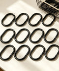 12 Pack Durable Plastic C Shape Shower Curtain Rings With Smooth Glide For Easy Hanging And Quiet Operation In Humid Bathrooms Durable Rustproof Plastic Construction Holds Up In Wet Environments
