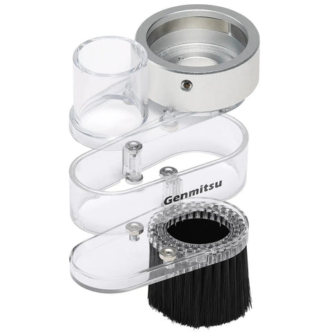 Dust Shoe For CNC Router 52mm Spindle Motors Clear ABS Shield fits 300W-500W machines with black brush and hose adapter