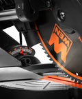 Pro Level 15 Amp 12 Inch Dual Bevel Sliding Compound Miter Saw with LED cutline and precision cutting blade close-up.