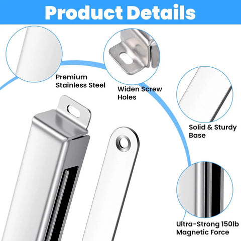 8 Pack Heavy Duty Magnetic Door Catch For Cabinets With 150Lb Strength Stainless Steel Construction product details