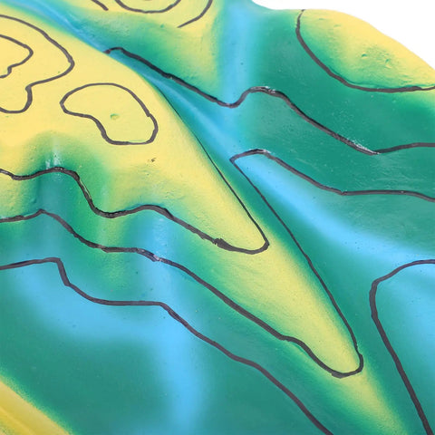 Close-up of Contour Map Landform Model For Geography Lessons Hands On Topography Tool For Students Classroom Science