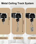 Heavy Duty Ceiling Curtain Track System For Room Divider And Wall Mounted Sliding Curtain Rail With Clips And Hooks