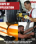 Mechanics using tools on vehicles highlighting Beefed-Up 1/2 Inch Drive Deep Impact Socket Set, 35-Piece With Metric 10 To 24mm