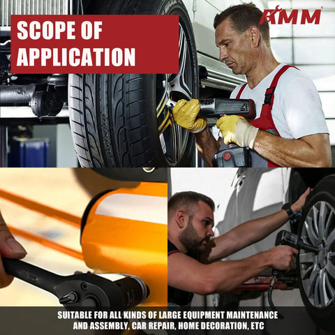 Mechanics using tools on vehicles highlighting Beefed-Up 1/2 Inch Drive Deep Impact Socket Set, 35-Piece With Metric 10 To 24mm
