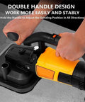 Job Site Beast Heavy Duty Electric Floor Grinder With Four Diamond Discs For Rapid Concrete Polishing And Drywall Sanding Delivering Seven Adjustable Speeds And 6600 Rpm Power, featuring double handle design