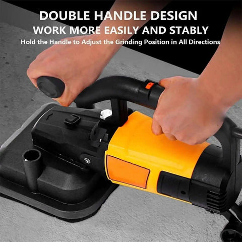 Job Site Beast Heavy Duty Electric Floor Grinder With Four Diamond Discs For Rapid Concrete Polishing And Drywall Sanding Delivering Seven Adjustable Speeds And 6600 Rpm Power, featuring double handle design