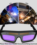 Auto Darkening Welding Glasses With True Color Lens for TIG MIG ARC Plasma Cutting and Grinding, with PC ABS Frame