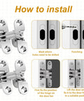 Installation guide for 4 Pack Stainless Steel Invisible Hinges For Doors And Cabinets With 180 Degree Hidden Cross And Swing Hinges