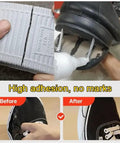 Waterproof Quick Dry Super Strong Shoe Glue For Sneakers Boots Sandals And Hiking Shoes Multi Purpose Adhesive For Fast Repairs Clear Formula With Precision Needle Tip Easy Application One Pack Sticks Like Crazy on shoe repair before and after