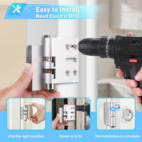 Beefed Up Home Door Reinforcement Lock With Aluminum Guard For Maximum Security, Anti Burglary Shield in installation process