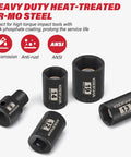 Various sizes of 3/8 Inch Drive Deep Socket Set, 87-Piece Metric 8mm To 19mm CR-MO Impact Sockets With Heavy-Duty Storage Case.