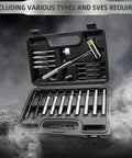 Non Slip Bench Block Kit With Universal Gun Block And Pro Pin Punch Set in open organizer storage box