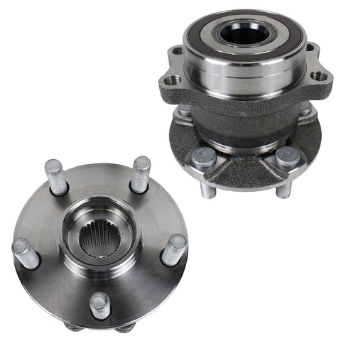 Rear Wheel Bearing And Hub Assembly Set Of 2 For Subaru Forester 2014 To 2018, Impreza 2012 To 2021, 5 Lug And ABS replacement hubs