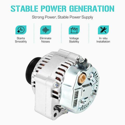 Beefy 80 Amp 12V CCW Rotation Alternator For 2.3L Acura CL 1998 1999 And Honda Accord 1998 2002 Replacement Fits 31100-PAA-A01 31100-PAA-L71