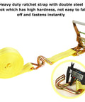 Heavy duty ratchet strap with double hook, 4 Pack 2 Inch Ratchet Straps 27 Ft Heavy Duty Tie Down Set With Double J Hooks 10000 Lbs Break Strength Cargo Straps