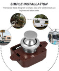 4 Pack RV Push Button Latches For Cabinet And Compartment Doors, Silent Operation With Noiseless Push Button Lock Mechanism, zinc alloy