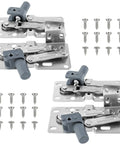 Soft Close Pivot Hinges For Cabinets And Furniture, Self Closing Door Hinges With Dampers For Quiet Closures, 2 Pairs and Screws