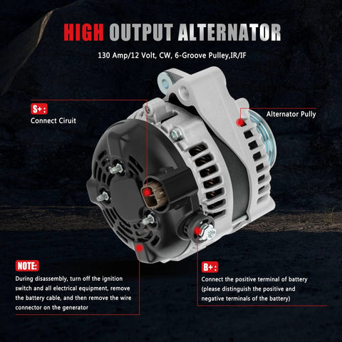Heavy Duty V8 4.7L Alternator Replacement For Toyota 4Runner 2003 2009 Sequoia 2003 2007 High Output Auto Parts