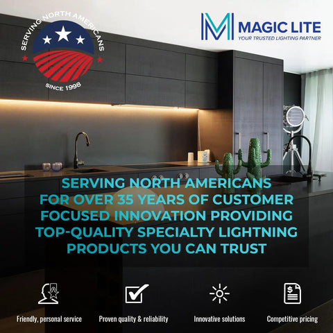 Magic Lite kitchen with 32 Inch Black LED Under Cabinet Light Dimmable With 3 Color Temperatures 2700K 3000K 4000K