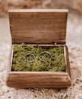 Open wooden jewelry box with greenery bedding and hinges, similar to 30 Pcs Brass Barrel Hidden Hinges For DIY Jewelry Boxes