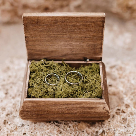 Open wooden jewelry box with greenery bedding and hinges, similar to 30 Pcs Brass Barrel Hidden Hinges For DIY Jewelry Boxes