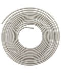 Stainless steel brake line coil, 1/4 in, 16 ft, top-down view