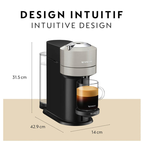 Vertuo Next Single Serve Coffee And Espresso Maker With Aeroccino Milk Frother For Quick 25 Second Heat Up And Auto Shut Off