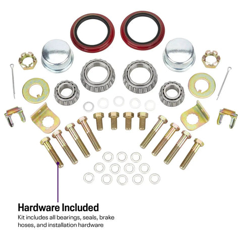 Ford Mustang 1964 1969 Economy Disc Brake Conversion Kit With 11 Inch Rotors Loaded Calipers For V8 Drum Spindles Includes Hardware.