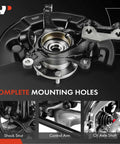 Front Left Steering Knuckle And Wheel Bearing Hub Assembly For Toyota Camry 2012 2017 L4 2.5L SE SE Sport XSE Special Edition Sedan Driver Side Replacement Part showing complete mounting holes