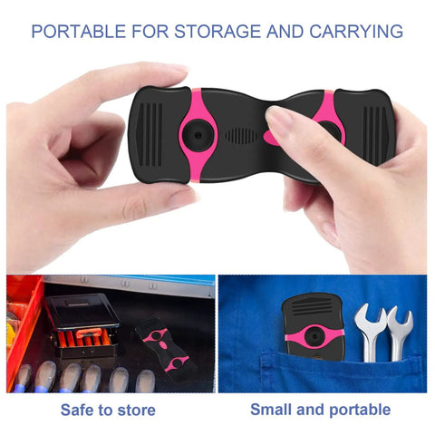 Two Pack Double Edged Razor Blade Scraper Tool Kit With 30 Blades, Glass Window Cleaner for storage and portability