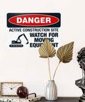 Construction Site Moving Equipment Warning Sign 8 By 12 Inches Aluminum Safety Notice For Garage Street Renovation