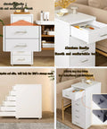Ready To Roll Mobile Lockable Metal Filing Cabinet On Wheels With Vertical Storage Drawer And Rolling Printer Stand Under Desk