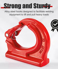 3 Ton Weld On Anchor Hook Set Alloy Steel G80 Built Tough Heavy Duty Lifting Hook For Wrecker Crane Tractor And Rigging 6600 Lbs Working Load 2 Pack Perfect For Slings And Industrial Lifting red alloy steel weld-on anchor hook