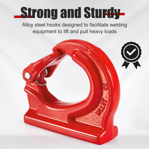 3 Ton Weld On Anchor Hook Set Alloy Steel G80 Built Tough Heavy Duty Lifting Hook For Wrecker Crane Tractor And Rigging 6600 Lbs Working Load 2 Pack Perfect For Slings And Industrial Lifting red alloy steel weld-on anchor hook
