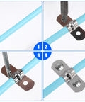50 Pcs One Quarter Inch Two Hole U Strap Bracket For Pipes Conduit Stainless Steel Pipe Clamp securing blue pipes