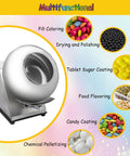 Heavy Duty Candy Coater Machine With Steady Heat Drying And Slick Sugar Ball Polish For Pharmaceutical Food Production And Chemical Work That Slaps On Flawless Coatings Zero Sweat On Your Busy Shop Floor, stainless steel construction, multifunctional use.