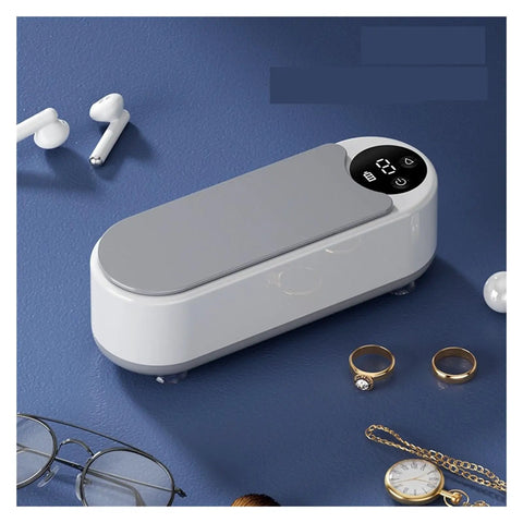 This Slick Little Ultrasonic Cleaner Machine Packs A Serious Punch With A Roomy 300 ML Tank for cleaning rings and glasses.