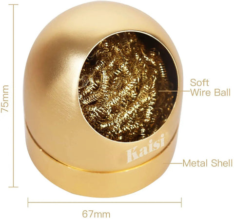 Ultimate Soldering Tip Cleaner Wire And Holder Set With Soft Coiled Brass Includes 3 Cleaning Wires And 1 Holder Smokeless Tip Cleaner For Soldering Irons No Water Needed Improves Tip Temperature Retention And Work Efficiency